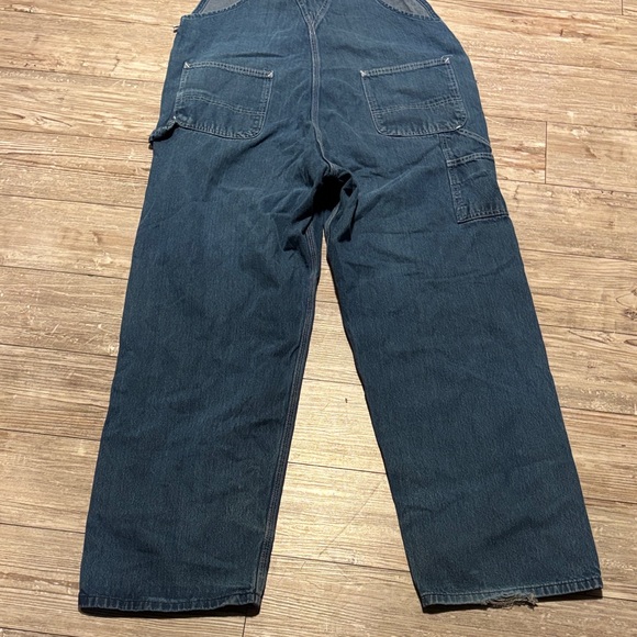 Carhartt R08 DNM Denim Blue Workwear Overalls 42x33 - Picture 14 of 16